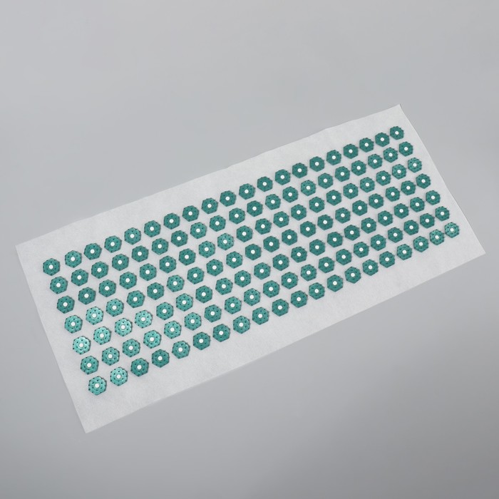 фото Ипликатор - коврик, основа спанбонд, 140 модулей, 28 × 64 см, цвет белый/зелёный onlitop