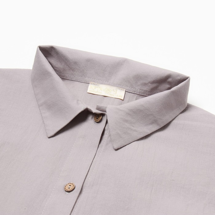 фото Комплект женский (рубашка, шорты) kaftan размер 48-50, серый