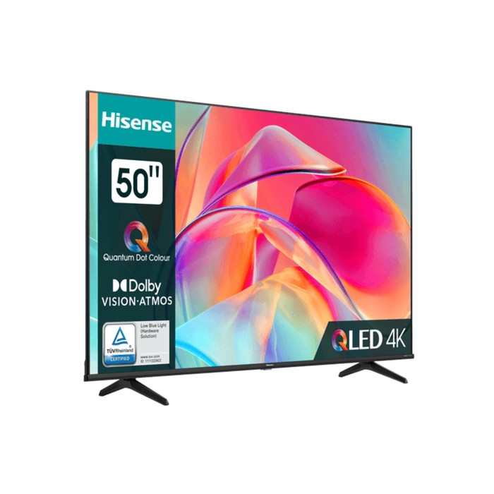 фото Телевизор hisense 50e7kq, 50", 3840x2160, dvb-t2/c/s2, hdmi 3, usb 2, smart tv, чёрный