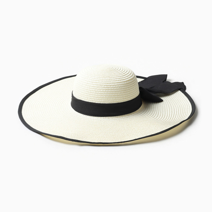 цена Шляпа женская MINAKU, цвет белый, р-р 58