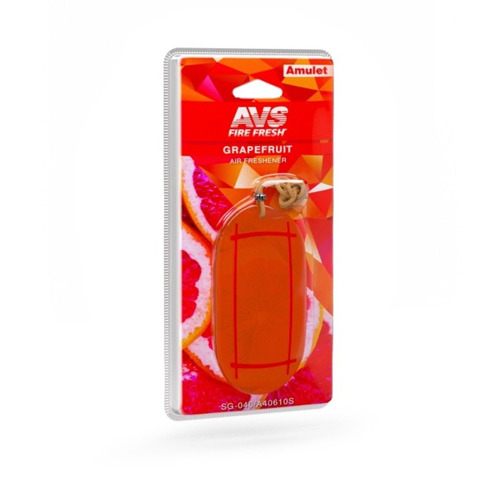 Ароматизатор AVS Amulet, гелевый, грейпфрут ароматизатор avs mm 009 double stream огненный лёд мини мембрана