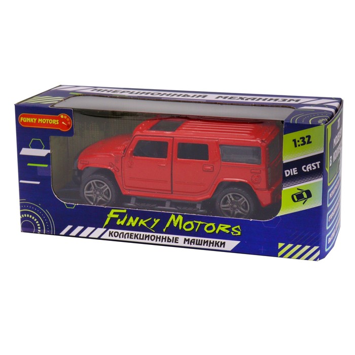 

Машинка инерционная Funky Toys «Внедорожник», die-cast, с открывающимися дверьми, цвет красный