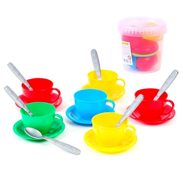 Набор посуды "Чайный сервиз" в ведёрке