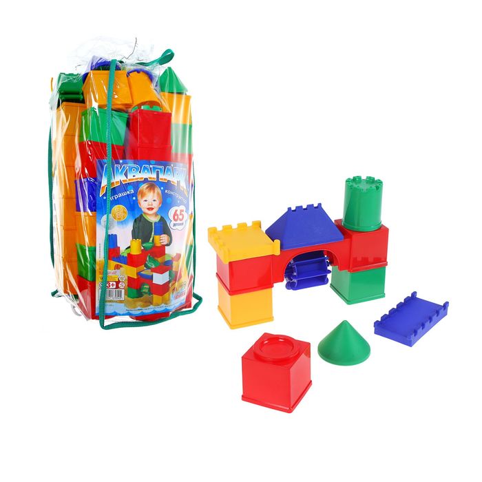 Конструктор "Аквапарк", 65 деталей