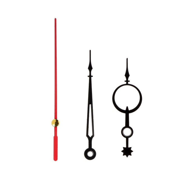 

Комплект из 3-х стрелок для часов 55/77/77 мм, фасовка 10 шт, черные