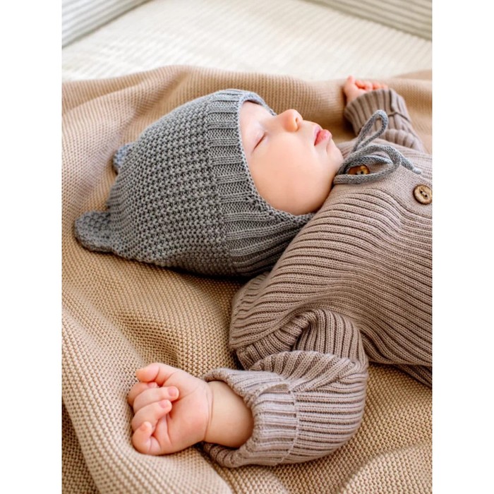 фото Шапка детская демисезонная, pure love teddy, размер 46-48, цвет серый amarobaby