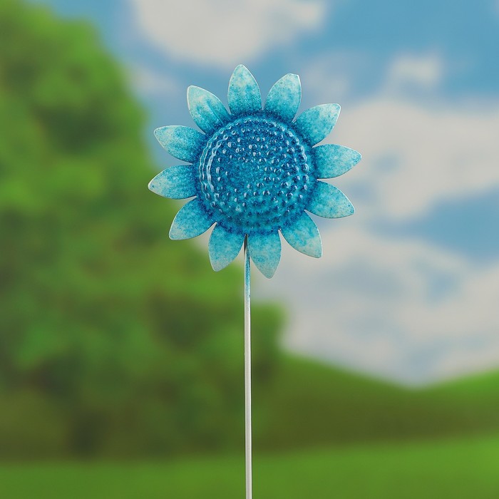 Декоративный штекер "Синий подсолнух"