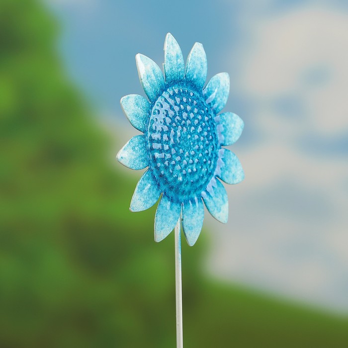 Декоративный штекер "Синий подсолнух"