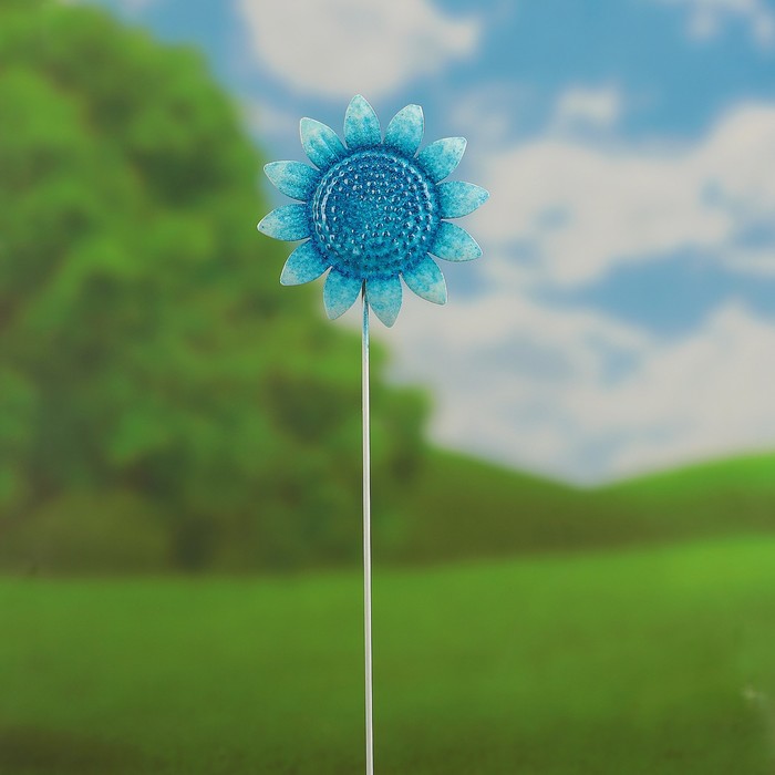 Декоративный штекер "Синий подсолнух"