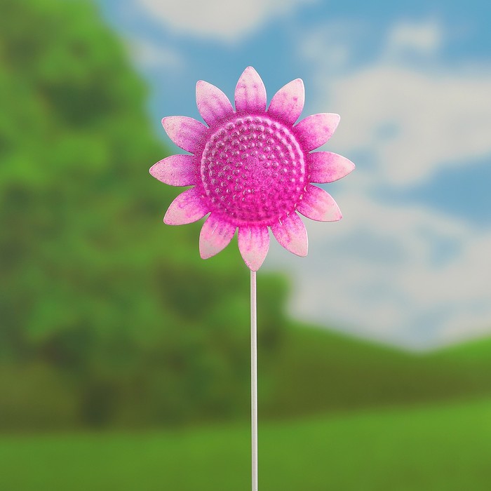 Декоративный штекер "Розовый подсолнух"