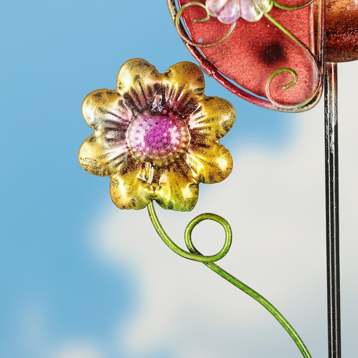 Декоративный штекер "Божья коровка с цветами"