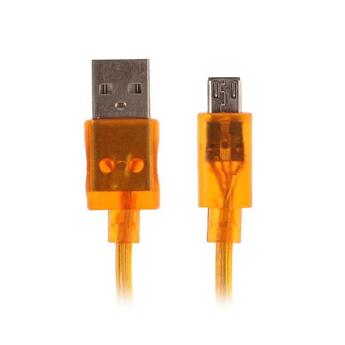 Провод для зарядки и передачи данных Luazon, USB‒MicroUSB, 1м, пружина, МИКС