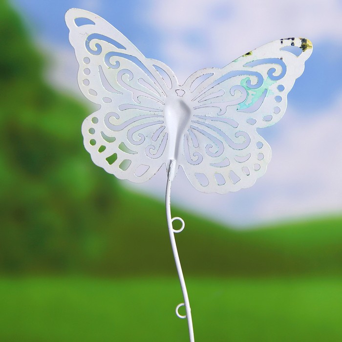 Декоративный штекер "Бабочка" жёлто-зелёная