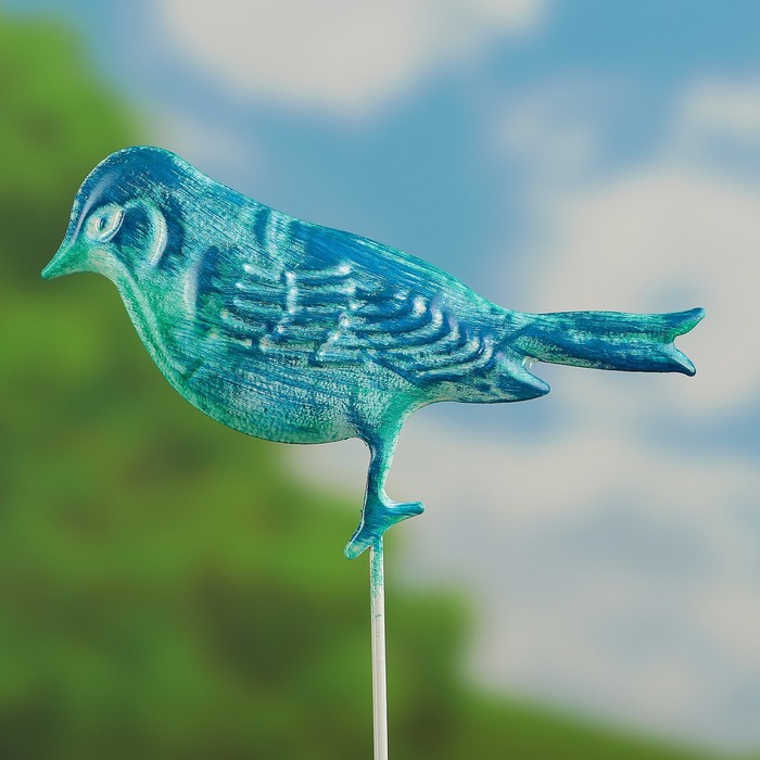 Декоративный штекер "Воробей" синий