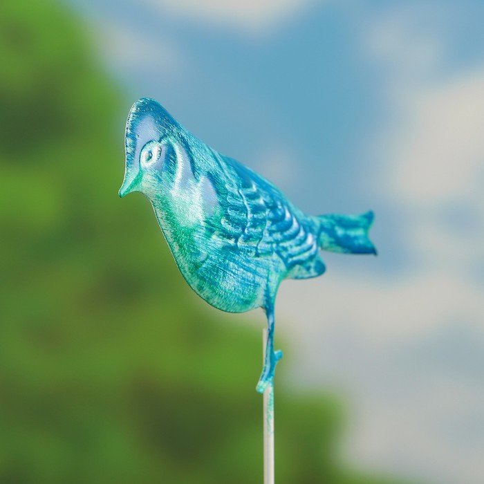 Декоративный штекер "Воробей" синий