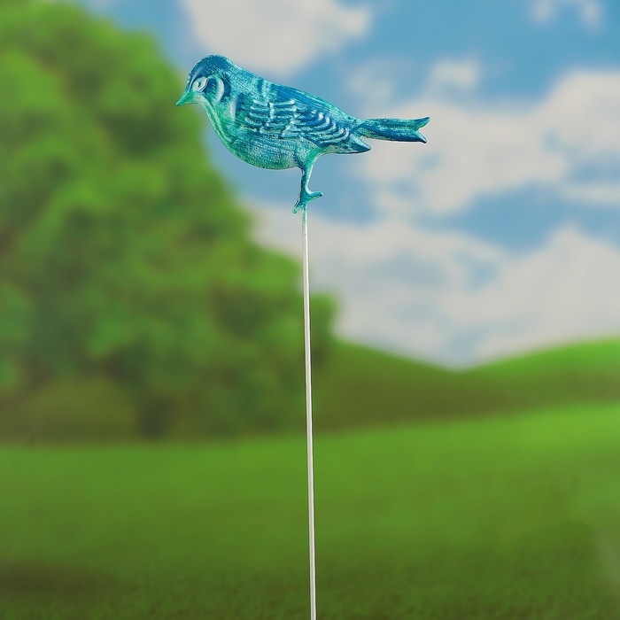 Декоративный штекер "Воробей" синий