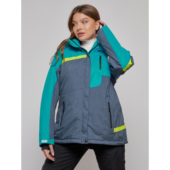 Куртка горнолыжная женская зимняя, размер 56, цвет зелёный