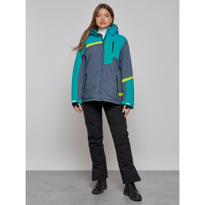 Куртка горнолыжная женская зимняя, размер 58, цвет зелёный