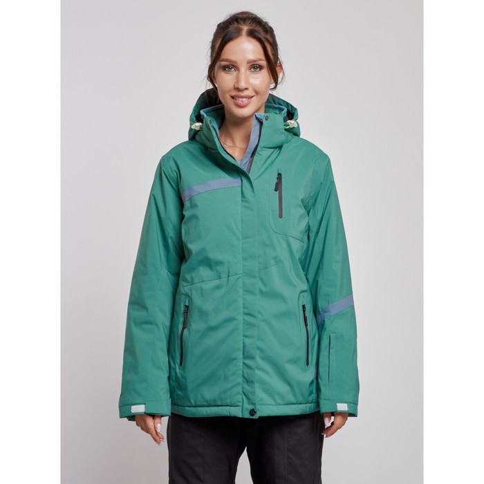 Куртка горнолыжная женская зимняя, размер 52, цвет зелёный