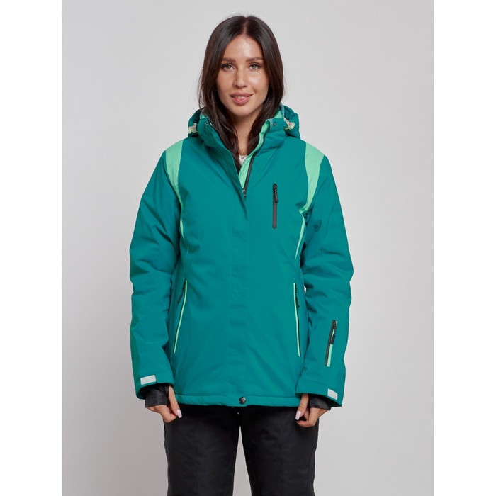 Куртка горнолыжная женская зимняя, размер 42, цвет тёмно-зелёный куртка горнолыжная мужская цвет тёмно зелёный размер 54