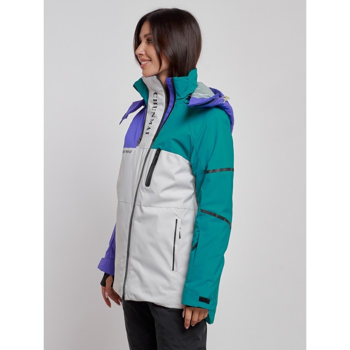 Куртка горнолыжная женская зимняя, размер 48, цвет тёмно-зелёный