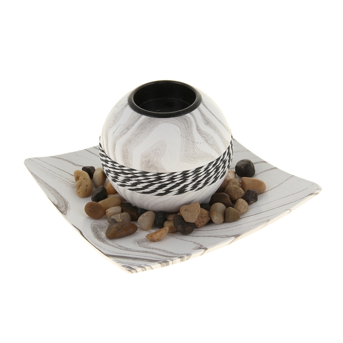 Набор "Игры красками": подсвечник, подставка, декор