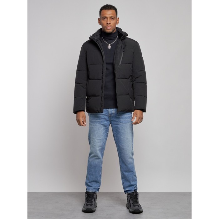 Куртка мужская зимняя, размер 50, цвет чёрный