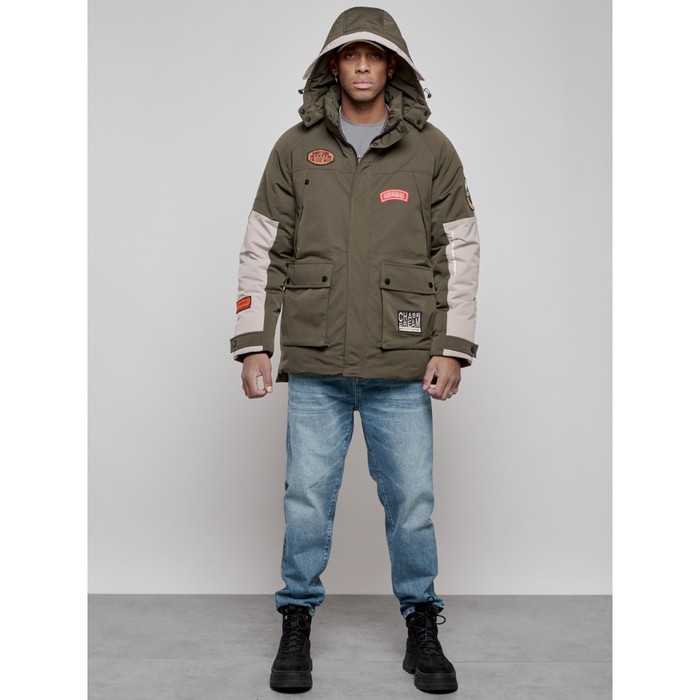 цена Куртка мужская зимняя, размер 54, цвет хаки