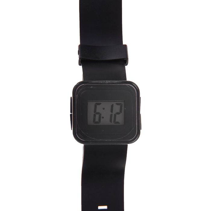 Часы наручные женские, электронные, с силиконовым ремешком, водостойкие, черные