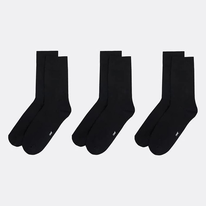 Набор мужских носков (3 пары), цвет чёрный, размер 27-29
