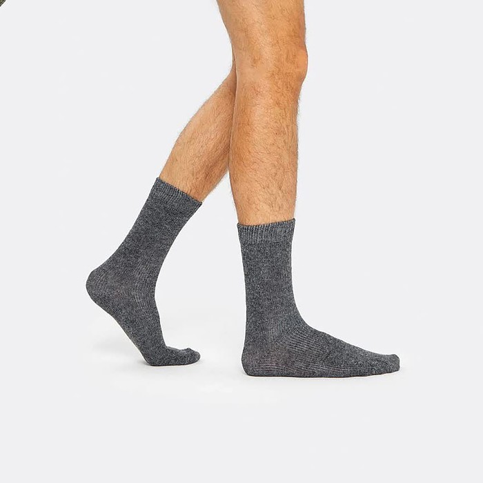 Носки мужские шерстяные, цвет темно-серый меланж, размер 27-29 носки мужские размер 29 цвет темно серый