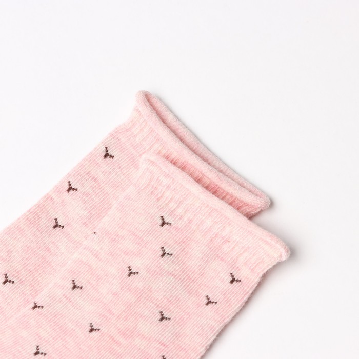 Носки детские Овечка, цвет розовый меланж, размер 12