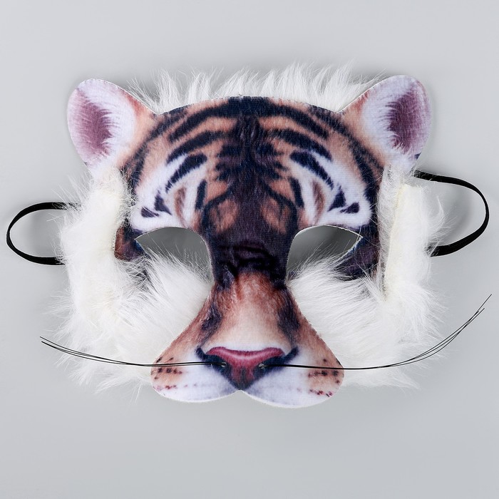 маска карнавальная тигр Маска карнавальная Тигр с мехом