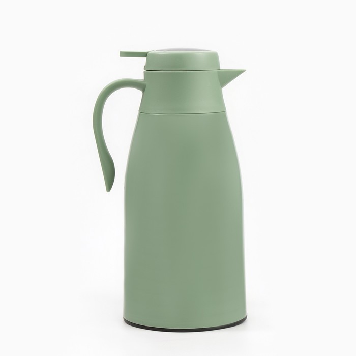 Термос-кофейник 15 л сохраняет тепло 24 ч с термометром стеклянная колба зеленый 999₽