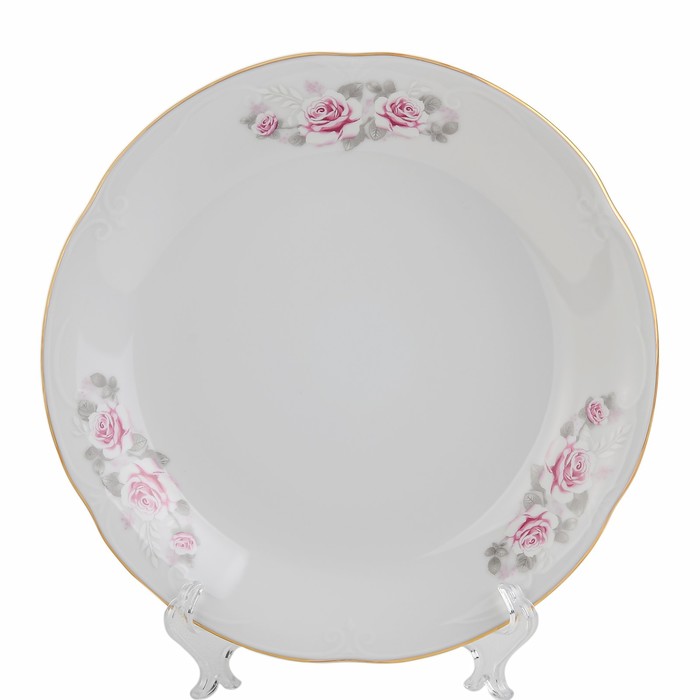 Тарелка десертная Cmielow Камелия «Бледная роза, отводка золото», d=19 см тарелка десертная камелия d 17 см