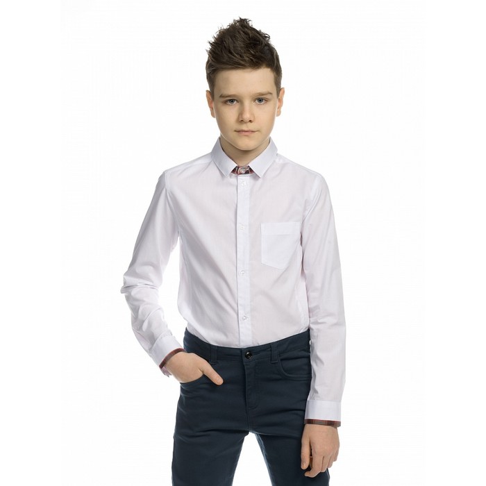 Сорочка для мальчиков, рост 152 см, цвет белый