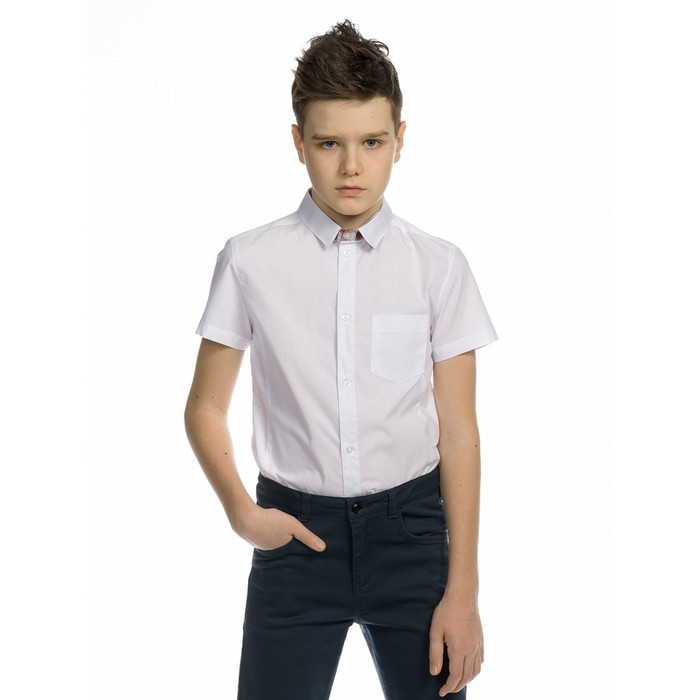 Сорочка для мальчиков, рост 152 см, цвет белый
