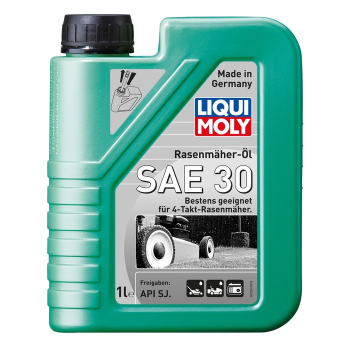 минеральное моторное масло для газонокосилок liqui moly rasenmaher oil 30 Масло моторное LiquiMoly Rasenmaher-Oil 30 SJ, минеральное, 1 л