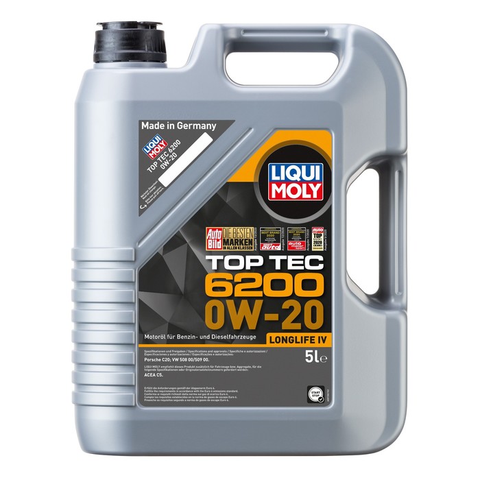 фото Масло моторное liquimoly top tec 6200 0w-20 c5, нс-синтетическое, 5 л