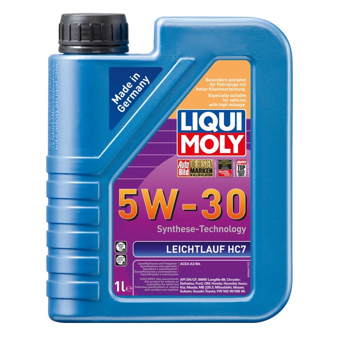 Масло моторное LiquiMoly Leichtlauf HC 7 5W-30 A3/B4, НС-синтетическое, 1 л 21419 liquimoly нс синт тр масло lamellenkupplungsol 1л