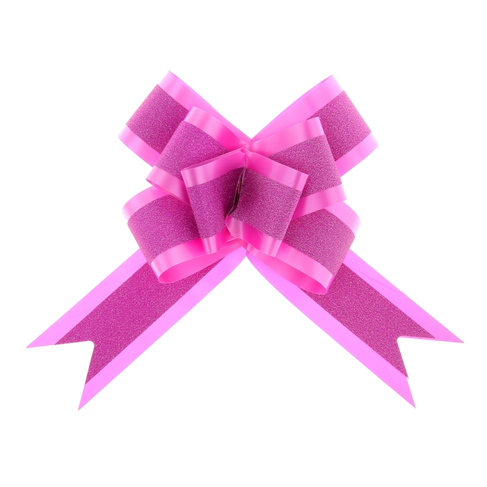 Бант-бабочка №5 "Фактурная полоса", цвет малиновый