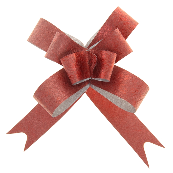 Бант-бабочка №1,8 "Фактура", цвет бордовый