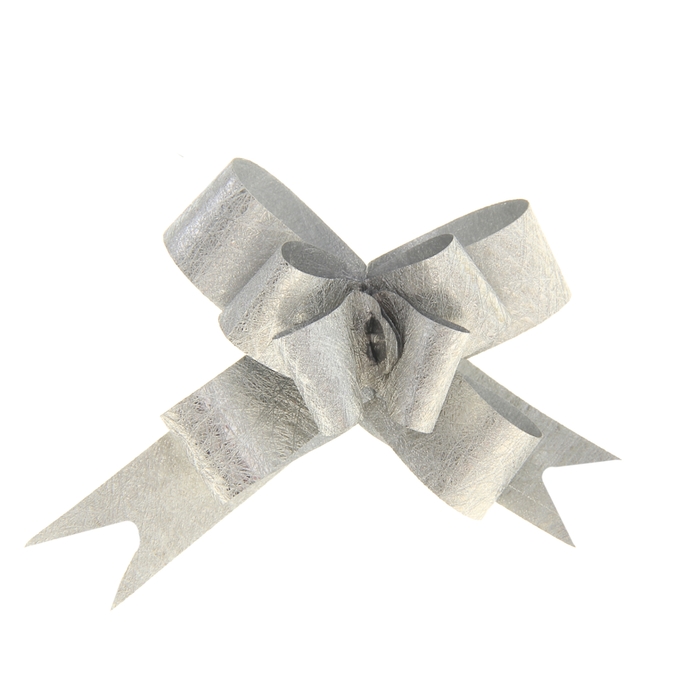 Бант-бабочка № 1,2 "Фактура", цвет серебряный