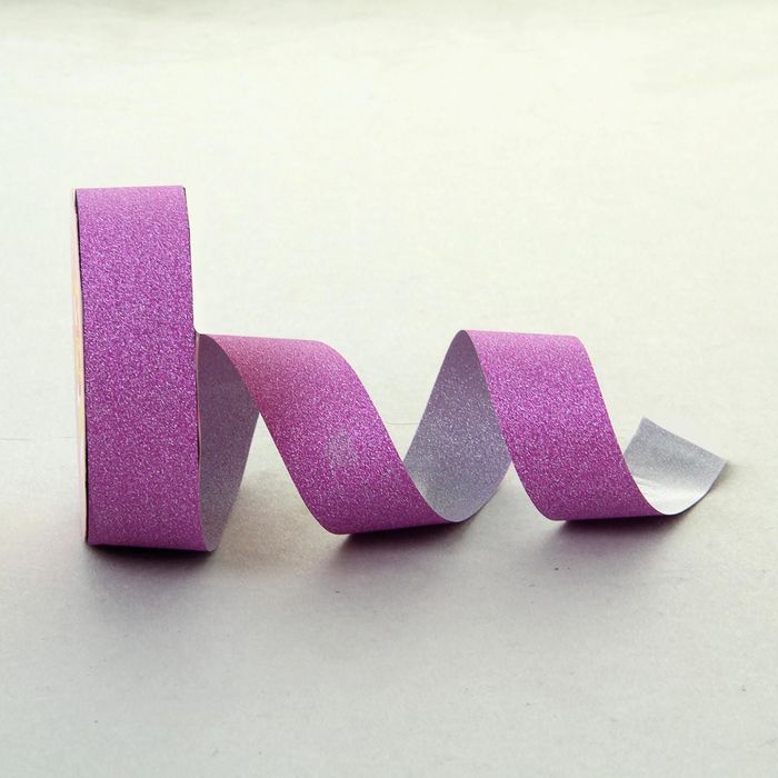 Лента "Алмазная крошка", 3 см х 36 м, цвет малиновый