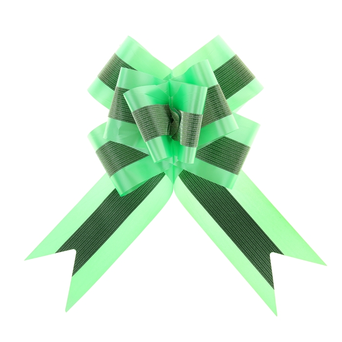 Бант-бабочка №7 "Фактурная полоса", цвет зелёный