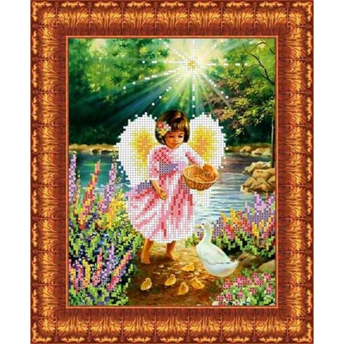 Набор для вышивки бисером «Ангел с утятами», 19х25 см набор святой ярослав 19х25 вышиваем бисером l 103