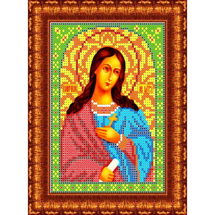 Набор для вышивки бисером «Святая Марина», 12х16 см l 64 святая марина