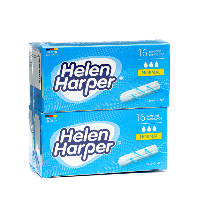 Тампоны безаппликаторные Helen Harper, Normal, 16 шт (4 упаковки) тампоны безаппликаторные helen harper super 16 шт