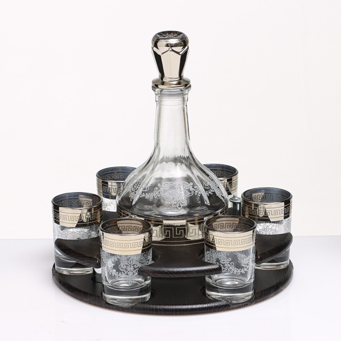 минибар для вина и водки гармония 12 предметов стекло с декором Минибар Гармония 7 предметов: графин 500 мл + стопка 60 мл