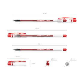 Ручка гелевая ErichKrause G-Point, чернила красные, узел 0.38 мм, длина линии письма 500 метров от Сима-ленд